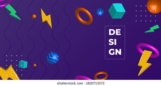 vector illustration of 3d halftone design element that good for any project like banner, social media advertising, flyer, cover, interface design.