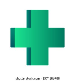 Vector illustration. 3d icon isolated on white background. Map Icon. Location Icon. Pharmacy icon.