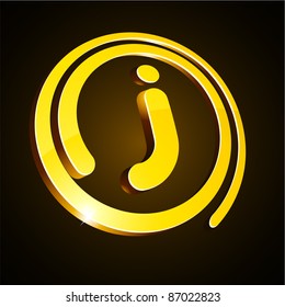 Ilustración vectorial de la letra 3d j.
