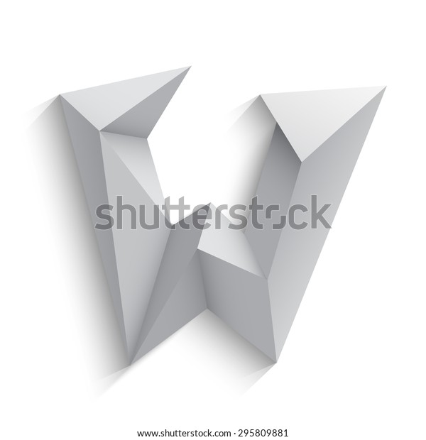 Vector Illustration 3d Letter W On Stock Vector (Royalty Free ...