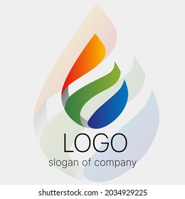 Vector illustration of 3D Logo Design Colorful Spiral business logo design for company logo on white background.