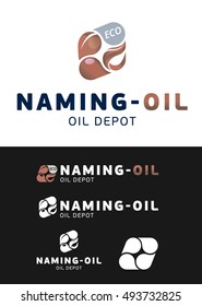 Vector illustration. 3d logo. Set of logos for easy use.