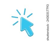 Vector illustration of 3D mouse arrow