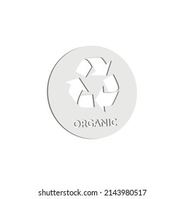 Vector illustration of 3D organic waste recycling symbol.