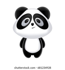 Vector Illustration Of 3D Panda Or Bear