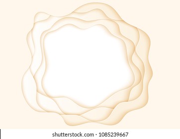 Vector illustration of 3d paper art background.Template for your design