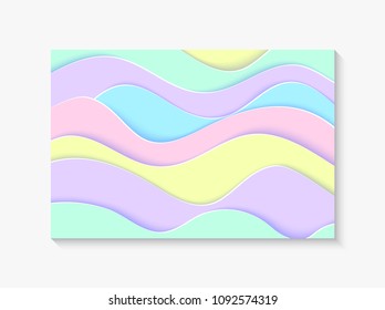 Vector illustration of 3d paper art background.Template for your design