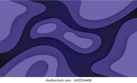 Vector and illustration ,3D paper cut layers in gradient texture on background.