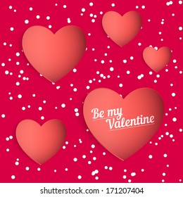 Vector illustration of 3d paper heart eps 10