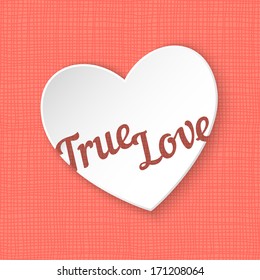 Vector illustration of 3d paper heart eps 10