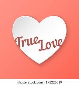 Vector illustration of 3d paper heart eps 10