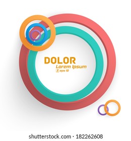 Vector illustration of 3d paper round bubbles. Eps10.