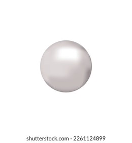 vector illustration of a 3d pearl.