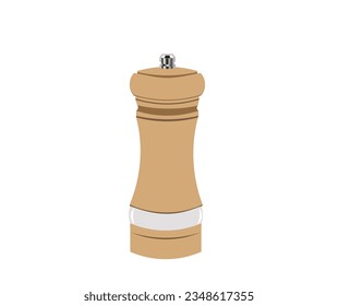 Vector illustration of 3d pepper shaker isolated on white background