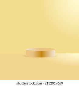 Vector illustration of 3d podium for product display on white background. suitable for beauty products, fashion, shoes and other product brochures