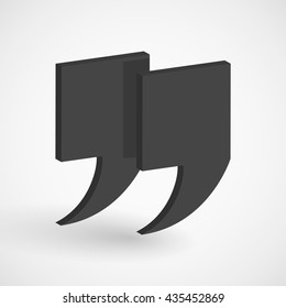 Vector illustration of 3d quotes