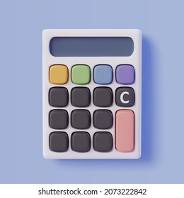 Vector Illustration of 3D Realistic calculator icon isolated. Eps 10 Vector. 