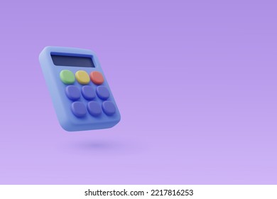 Vector Illustration of 3D Realistic calculator icon isolated. Education, Business and Finance Concept. Eps 10 Vector.