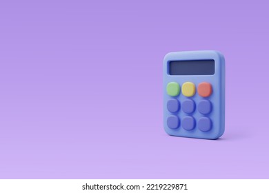 Vector Illustration of 3D Realistic calculator icon isolated. Education, Business and Finance Concept. Eps 10 Vector.