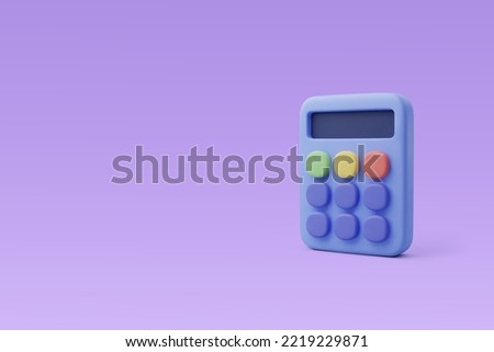 Vector Illustration of 3D Realistic calculator icon isolated. Education, Business and Finance Concept. Eps 10 Vector.