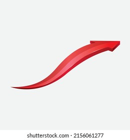 vector illustration 3d red arrow design template.
