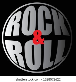 
Ilustración vectorial de gráficos de escritura 3d rock & roll