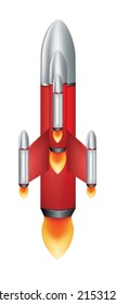 vector illustration 3d rocket design template