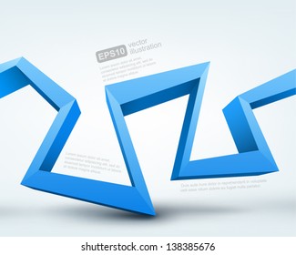 Vector illustration of 3d shape