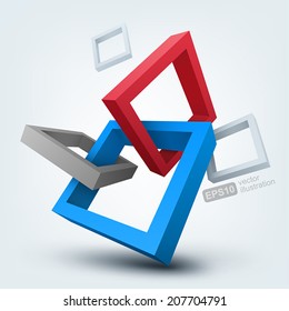 Vector illustration of 3d shapes