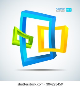 Vector illustration of 3D shapes