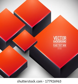 Ilustración vectorial de formas 3d. Presentación