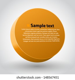 Vector illustration of 3d sircle. Blue variant