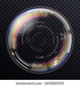 Vector illustration of 3D soap bubbles with realistic reflections. Perfect for shampoo ads, spa visuals, freshness concepts, hygiene promotions, baby care packaging, or background overlays.