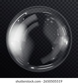Vector illustration of 3D soap bubbles with realistic reflections. Perfect for shampoo ads, spa visuals, freshness concepts, hygiene promotions, baby care packaging, or background overlays.