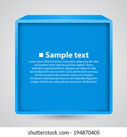 Vector illustration of 3d square