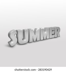 vector illustration of 3d Summer logo