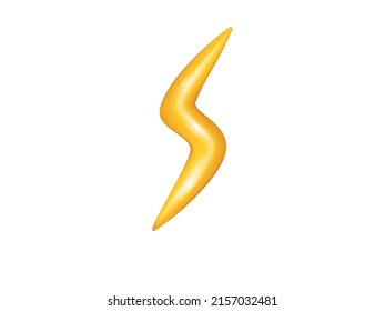 vector illustration 3d thunder icon design template.