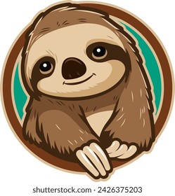 vector illustration of a 3-toed sloth