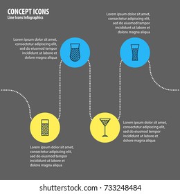 Vector Illustration Of 4 Beverage Icons. Editable Pack Of Martini, Lemonade, Aqua And Other Elements.