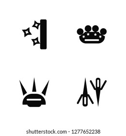 Vector Illustration Of 4 Icons. Editable Pack Training, Claw, Knuckles, undefined.