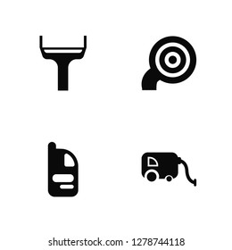 Vector Illustration Of 4 Icons. Editable Pack Glass cleaner, Softener, Toilet paper, undefined.