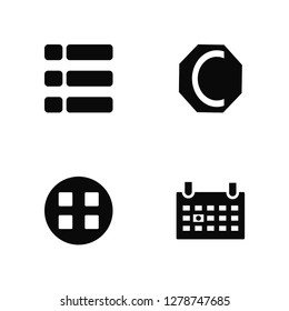 Vector Illustration Of 4 Icons. Editable Pack Thumbnails, Copyright, undefined.