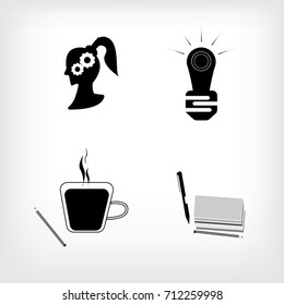 Vector illustration, 4 idea icon vector.