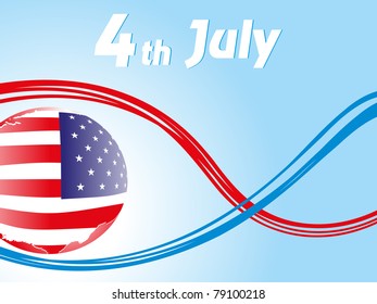 vector illustration for 4 july us independence day