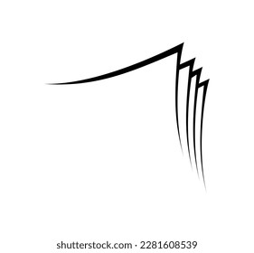 vector illustration of 4 layers icon in outline style on white background