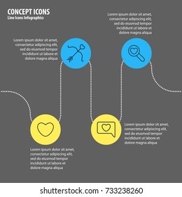 Vector Illustration Of 4 Love Icons. Editable Pack Of Magnifier, Soul, Cupid And Other Elements.