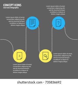 Vector Illustration Of 4 Paper Icons. Editable Pack Of Script, Question, Document And Other Elements.