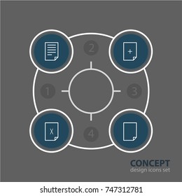 Vector Illustration Of 4 Paper Icons. Editable Pack Of Remove, Plus, Document And Other Elements.