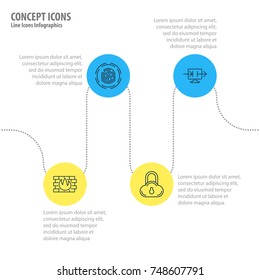 Vector Illustration Of 4 Protection Icons. Editable Pack Of Send Information, Finger Identifier, Network Protection And Other Elements.