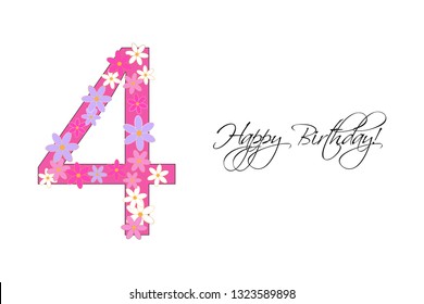 Anniversaire 4 Ans Illustrations Images Et Images Vectorielles De Stock Shutterstock